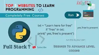 Learn Programming Languages for Free on These 5 Websites| All Programing Languages