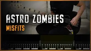 MISFITS - Astro Zombies | Bass Cover and TABS on Screen