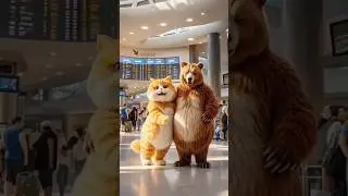 Cat and Bear Friendship | WordsSpeak #shorts #cats #wordsspeak