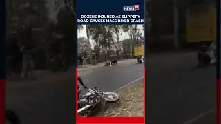 В Амрохе десятки человек пострадали в результате массовой аварии с участием мотоциклистов на скол...