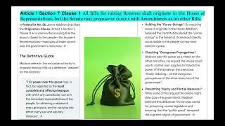 Law Making Process   Article I Section 7