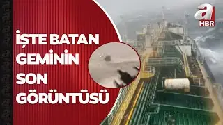 Dalgalar gemiyi beşik gibi salladı! İşte Zonguldak'ta batan gemiye ait son görüntüler | A Haber