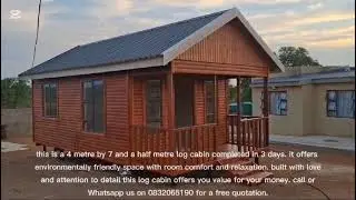 Best loghomes wendys and nutecs episode 1 (4m X 7.5m 2 rooms log ) Limpopo province