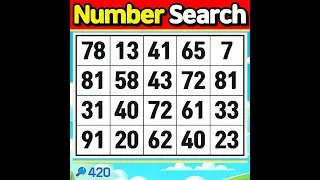 Number Search #420 Love yourself just the way you are.【Match | brain game | Quiz 】