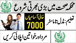 Primary and Secondary Healthcare Department Jobs 2022|Health Department Online Apply|Govt Jobs 2022