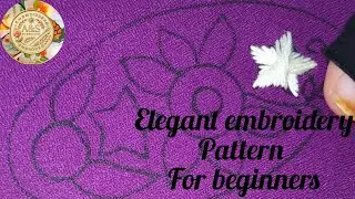 Elegant Flower Embroidery Design | Easy Needlework for Beginners | Part 1 #floraldesign #handmade 
