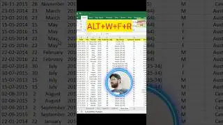 Freeze Header in Excel #exceltraining #dataanalytics #shorts #youtubeshorts  #growth #exceltricks
