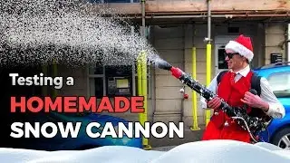 Testing a Homemade Snow Cannon | Kids Invent Stuff