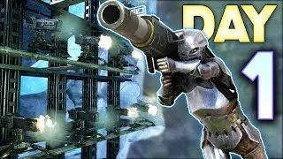 HOW I SOLO RAIDED the ICE CAVE on DAY 1! | ARK: Survival Evolved Ep 1