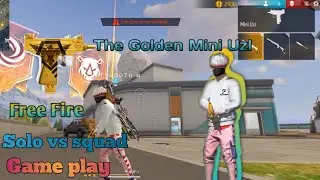 Free fire The Golden Mini Uzl Full Solo vs squad Headshot 🤯 game play video 2025 