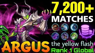 7,200+ Matches Argus Hard Carry Gameplay! - Top 1 Global Argus by the yellow flash - Mobile Legends