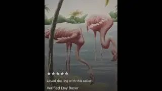 Mint Condition Authentic Turner Flamingo Lithograph from pinkflamingos.shop #vintageart #flamingo