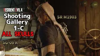 Resident Evil 4 Remake - Shooting Gallery 1-C (All Skulls) #residentevil4remake