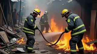 kucing lucu || heroic cat rescue action by firefighters @animation_animal-r9w 