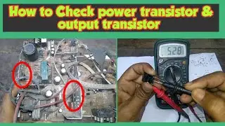 CRT power transistor & Output transistor kayse check kare. // How to check npn transistor.