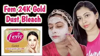 Fem Gold Bleach  || how to use bleach || review || fem 24 k gold dust bleach || pooja's castle | fem