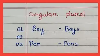 Singular plural word | singular and plural number | singular plural english | singular plural 50 |