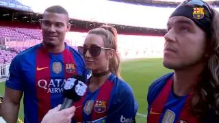 WWE stars Jason Jordan, Chad Gable, Carmella visits Camp Nou