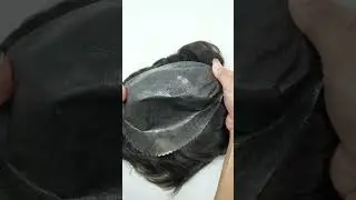 PAPY J 2# Full poly Durable Skin Injected PU Natural Human Hairline Toupee For Men