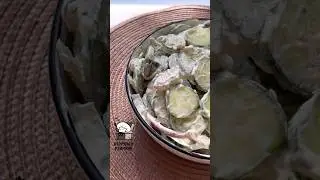 Simple cucumber salad with a delicious dressing