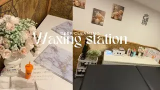 Deep Cleaning My Home Salon ✨ | Waxing Station Reset (Part 1)