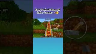 Easy Perfect Minecraft Roller Coaster Build Tutorial Using Minecarts 🎢🤨