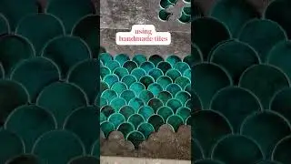 Fish scale tiles in bathroom #shorts #shortvideo