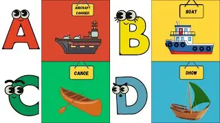 ABC Water Vehicles Song 🌊 | A to Z Boats & Sea Adventures | Fun Kids Learning Song | #abcd #kids