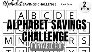 Alphabet Savings Challenge Printable (PDF)