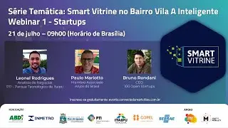 S&eacute;rie Tem&aacute;tica: Smart Vitrine no Bairro Vila A Inteligente | Webinar 1 - Startups
