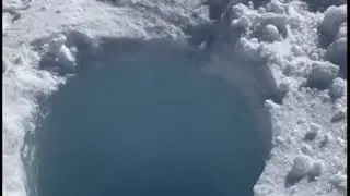 Incredible Sounds create as ice core is dropped into a hole in Antarctica