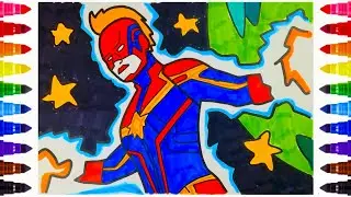 Captain Marvel Coloring: Superhero Action for Marvel Fans!