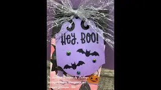 QUICK and EASY HALLOWEEN TREAT BOX with 6 x 6 CUTE HALLOWEEN DESIGNER SERIES PAPER - Stampin' Up!