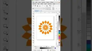 Basic Flower Shape Design |  #vector #coreldrawdesigns #coreldrawtutorial #shorts #ytshorts