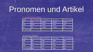 Pronomen und Artikel