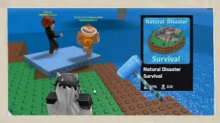 Trolling in ROBLOX Natural Disaster Survival With the Blue Hammer