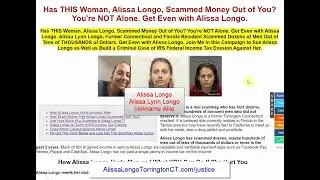 Scum Bag ALISSA LONGO CT Florida Scams Men Out Of $10,000's - Guilty of Income Tax Evasion