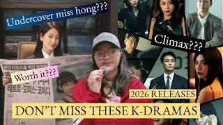 Upcoming K-dramas 2026 honest review| Undercover Miss Hong, Climax & Red Pearl| therealsrishtishow 