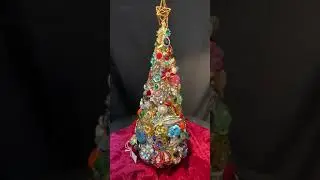 Jeweled Christmas Tree Tabletop Centerpiece (Tree #10)