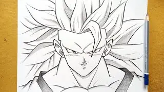 How to draw Goku Super saiyan form step by step for beginners || Easy drawing for beginners