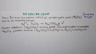BİR SORU BİR CEVAP-Gravimetrik Analiz Yöntemleri