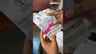 ICC cricket World Cup 2023 ticket unboxing | NZL vs BAN | chepauk #shorts #worldcup #trending