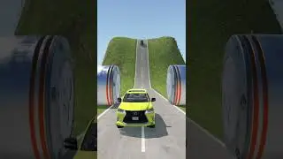 Cars vs Bollard #83 - BeamNG Drive