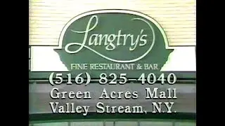 Langtry's Restaurant Commercial (Valley Stream, Green Acres Mall), 1985