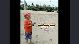 Kuta beach BALI, adek playing sand @Dunia AdekQu