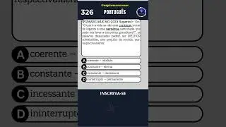📘 QUIZ PORTUGU&Ecirc;S N 326 - QUEST&Atilde;O DE CONCURSO DA BANCA FUMARC. #shorts #concurso #quiz #portugu&ecirc;s