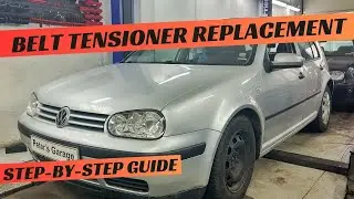 Замена натяжителя ремня ГРМ VW Golf 4 1.4i