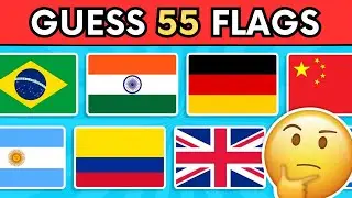 Guess The Flag Quiz 🚩|| 55 Country Flag Quiz