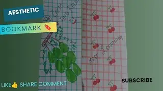 Cute 😀and Aesthetic Bookmark 🍒🍇Ideas ! #aesthetic  #bookmarktutorial