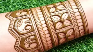 Front Full Hand Mehndi Design | Easy & Clean Band Style Mehndi | Bridal Mehndi Tutorial